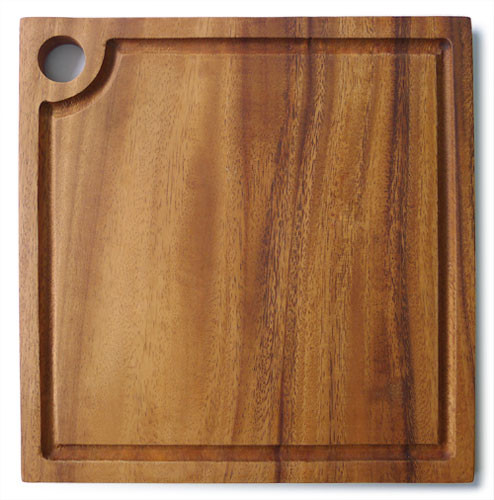 Square Chopping Board with groove 10" x 10" x 0.75"