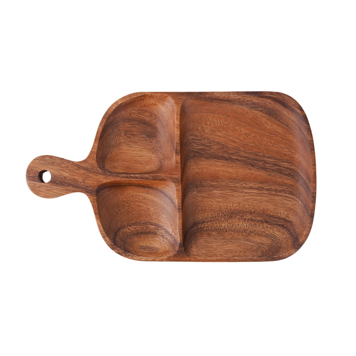 3/C Rect. Tray with Handle 14" x 8.25" x 1"