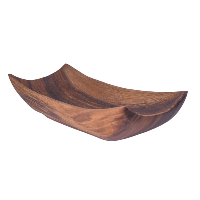 Rectangular Cornered Bowl with Base 14" x 6" x 3.5"