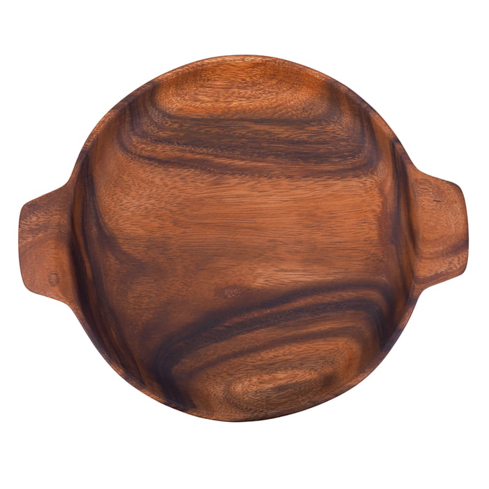 Round Plate with Handle 14.75" x 12" x 1.75"